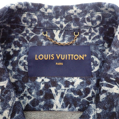 Louis Vuitton Workwear Denim Jacket 54 Cotton Polyurethane Blue Indigo Monogram — view 6