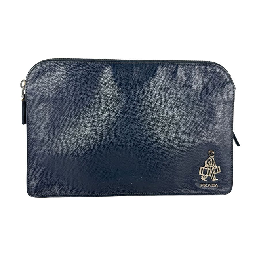 Prada Second Bag Vanity Bag Navy