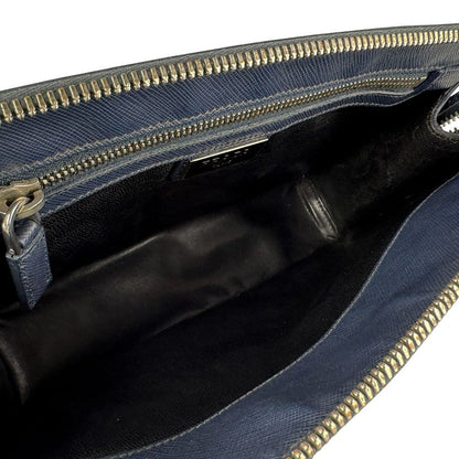 Prada Second Bag Vanity Bag Navy — view 5