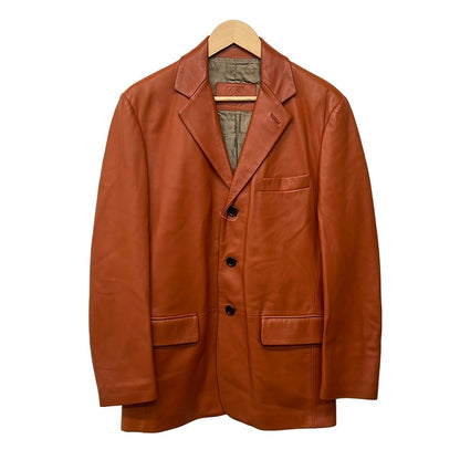 Loewe Jacket 44 M Brown Long Sleeve Leather Spring Autumn
