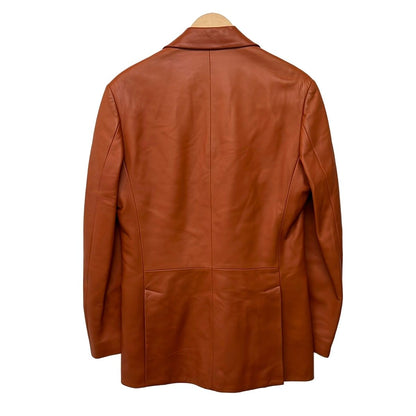 Loewe Jacket 44 M Brown Long Sleeve Leather Spring Autumn — view 2