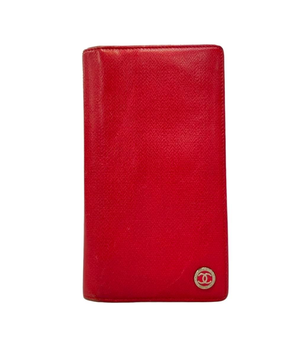 Chanel Wallet Leather CC Logo Silver