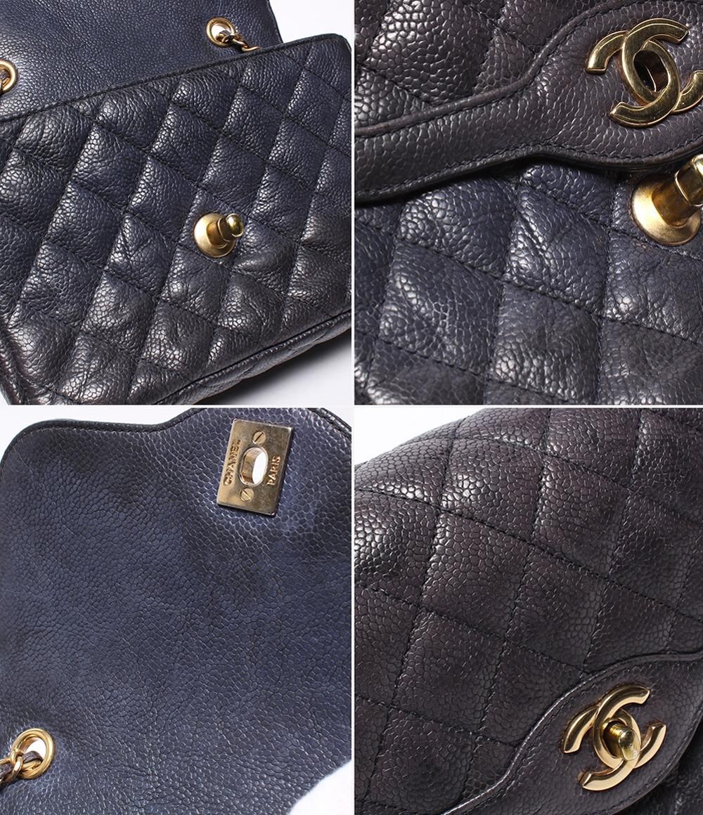 Chanel Chain Shoulder Bag Single Flap Mini Quilted Caviar Leather — view 8