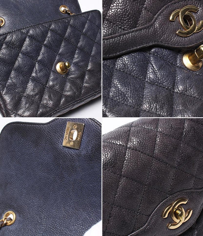 Chanel Chain Shoulder Bag Single Flap Mini Quilted Caviar Leather — view 8
