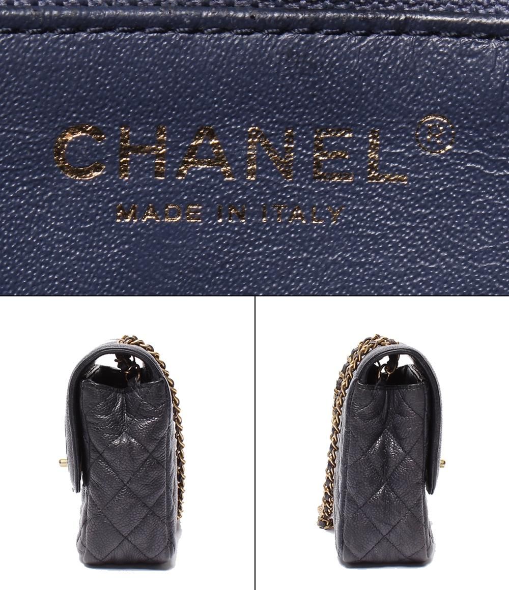 Chanel Chain Shoulder Bag Single Flap Mini Quilted Caviar Leather — view 4