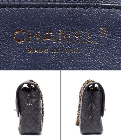 Chanel Chain Shoulder Bag Single Flap Mini Quilted Caviar Leather — view 4