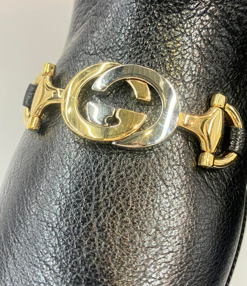 Gucci Long Boots Horsebit Plaid Side Zip — view 6