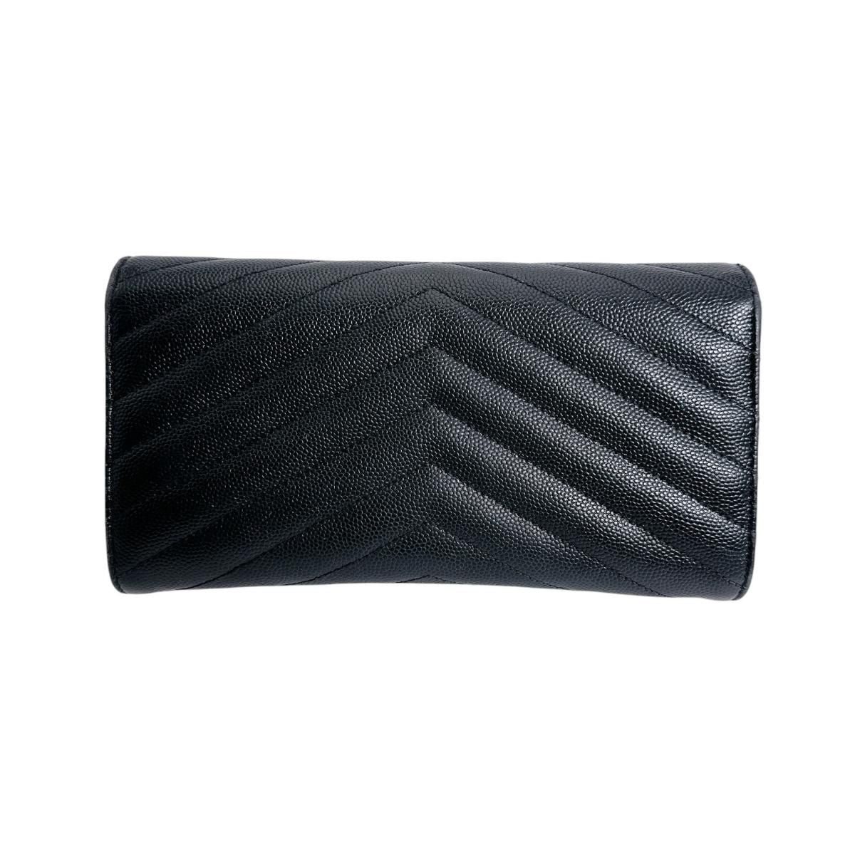 Saint Laurent Cassandra Wallet Button Type Black — view 2