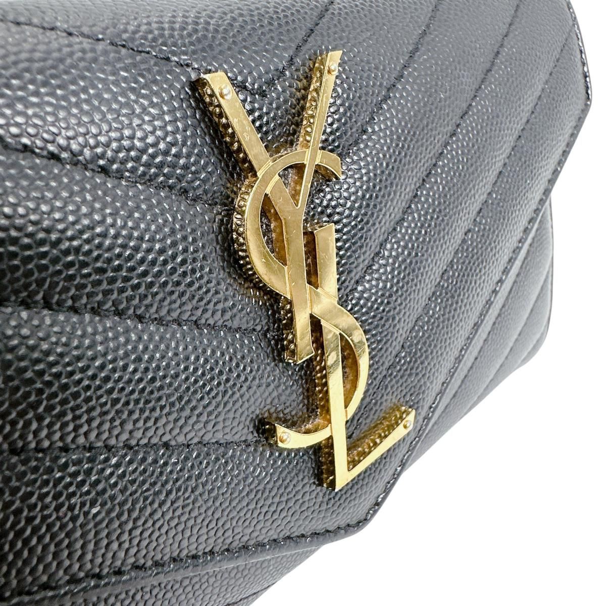 Saint Laurent Cassandra Wallet Button Type Black — view 9