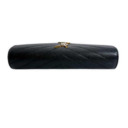 Saint Laurent Cassandra Wallet Button Type Black — view 4