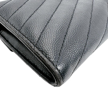 Saint Laurent Cassandra Wallet Button Type Black — view 7