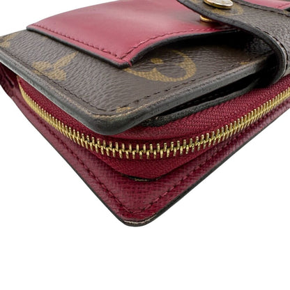 Louis Vuitton Compact Wallet Portefeuille Juliette Monogram Leather Bifold Brown — view 6