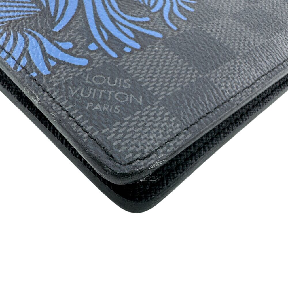 Louis Vuitton Portefeuille Plaza Damier Leather Wallet Black — view 6