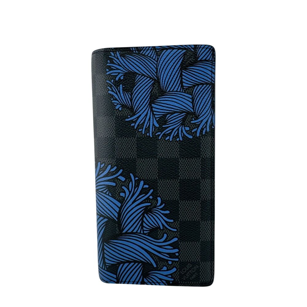 Louis Vuitton Portefeuille Plaza Damier Leather Wallet Black