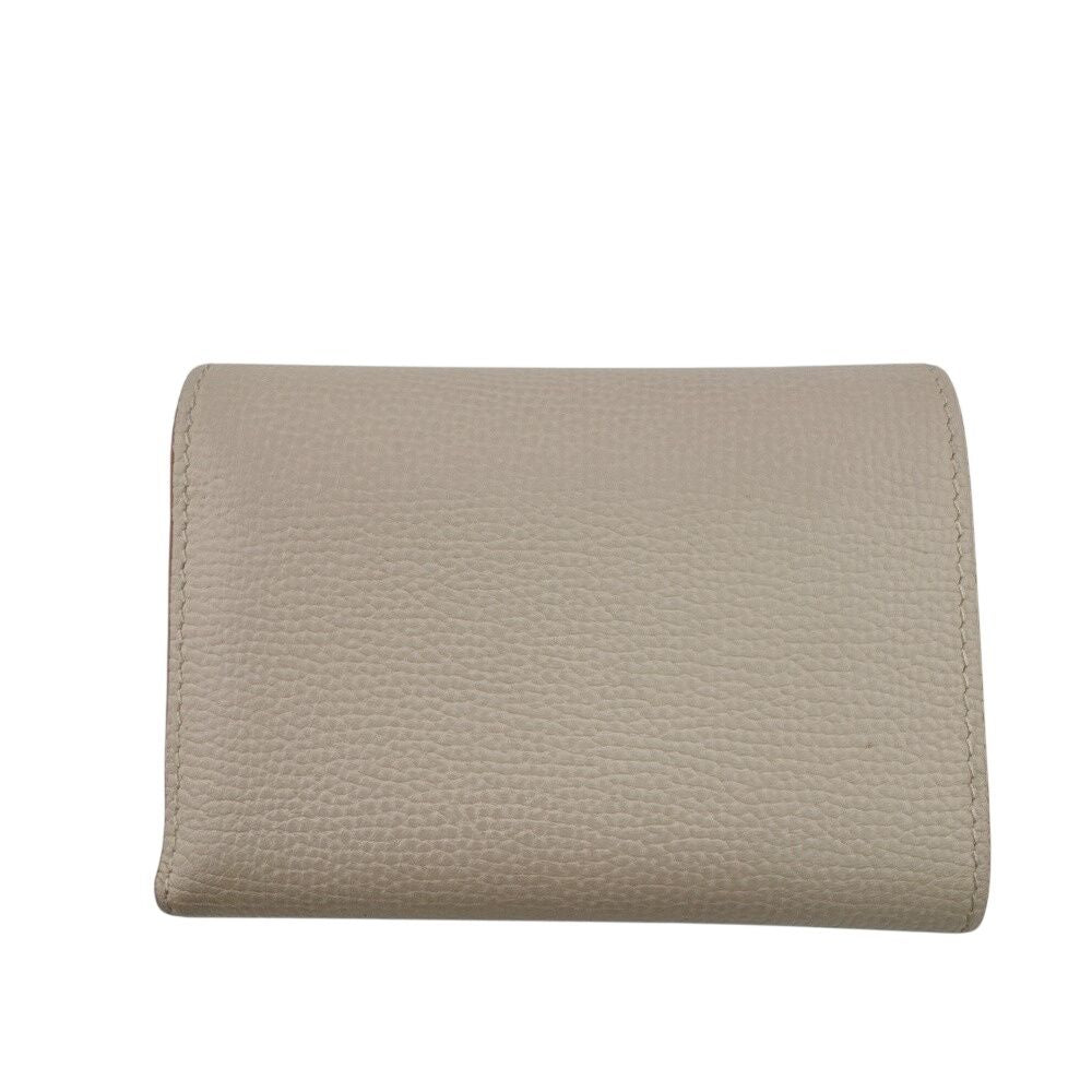 Loewe Compact Wallet Vertical Small Anagram Leather Trifold White — view 2