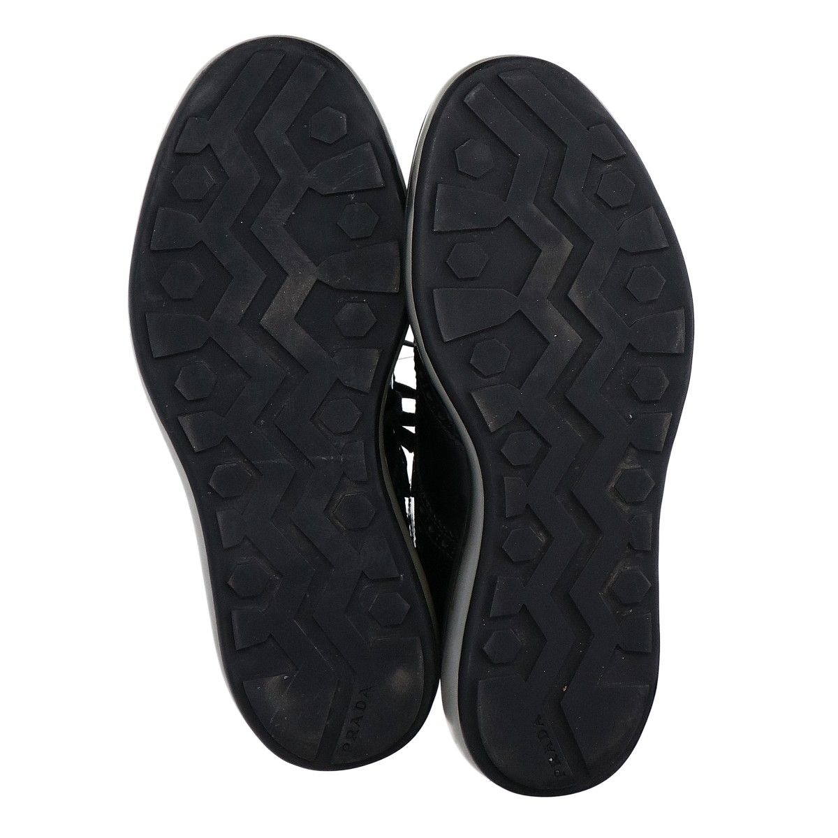 Prada Black Patent Air Sole Wingtip Shoes — view 6