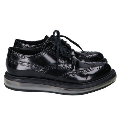 Prada Black Patent Air Sole Wingtip Shoes — view 4