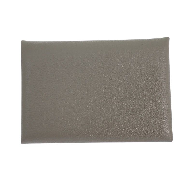 Hermes Calvi Duo Coin Case Evercolor Gray Grimeia — view 2
