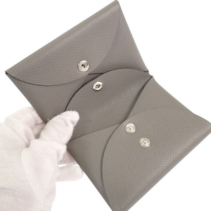 Hermes Calvi Duo Coin Case Evercolor Gray Grimeia — view 9