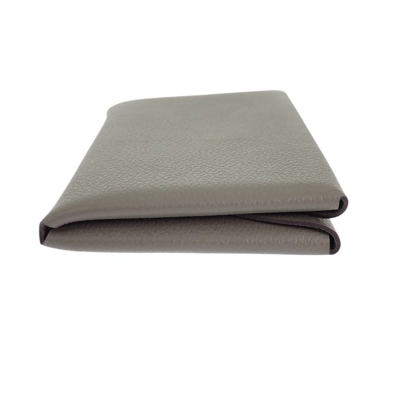 Hermes Calvi Duo Coin Case Evercolor Gray Grimeia — view 4