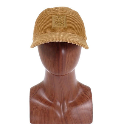 Loewe Anagram Patch Cap Corduroy Cap Hat Cotton Beige — view 2