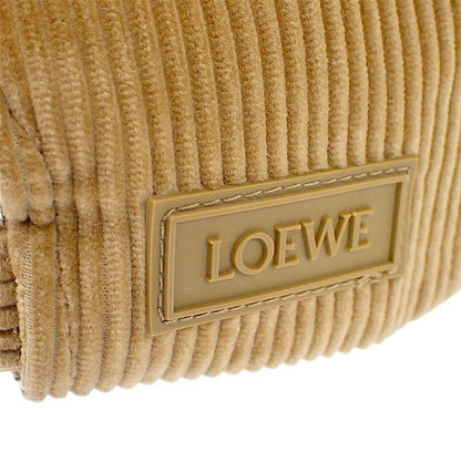 Loewe Anagram Patch Cap Corduroy Cap Hat Cotton Beige — view 9