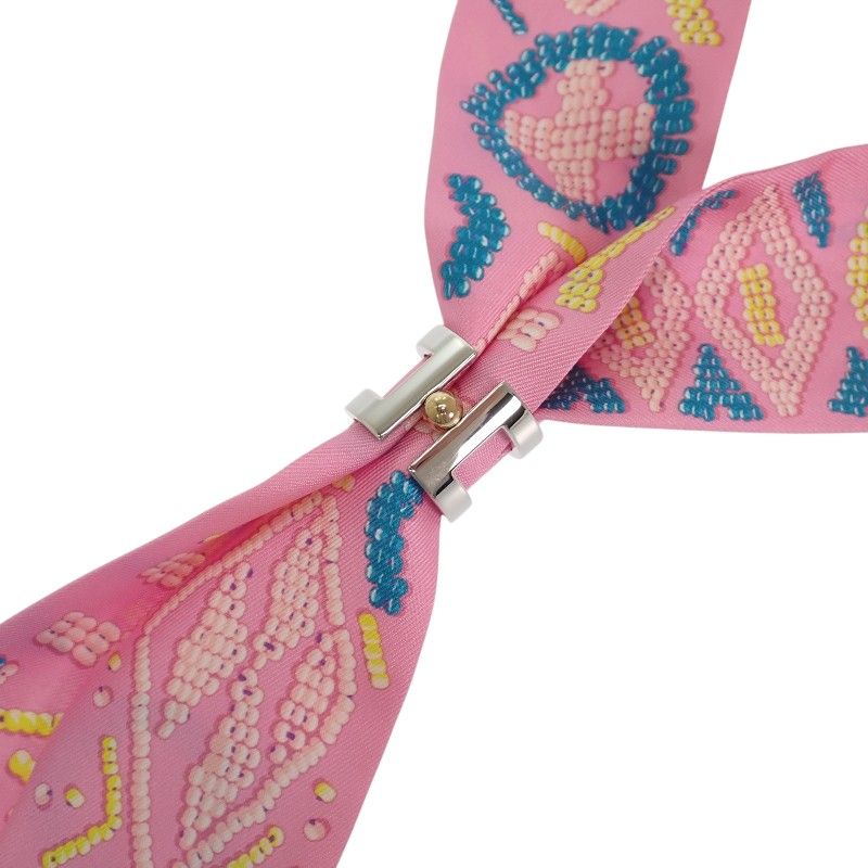 Hermes Lou 00 Scarf Ring Metal Silver — view 8