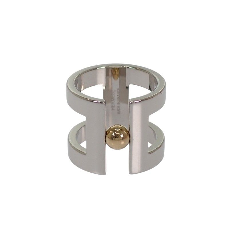 Hermes Lou 00 Scarf Ring Metal Silver — view 2