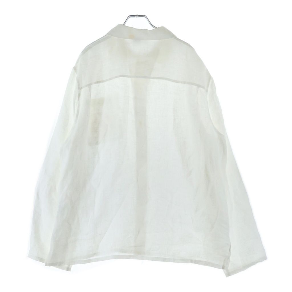 Loewe Anagram Pocket Shirt Linen Long Sleeve White — view 2