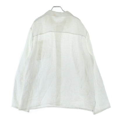 Loewe Anagram Pocket Shirt Linen Long Sleeve White — view 2