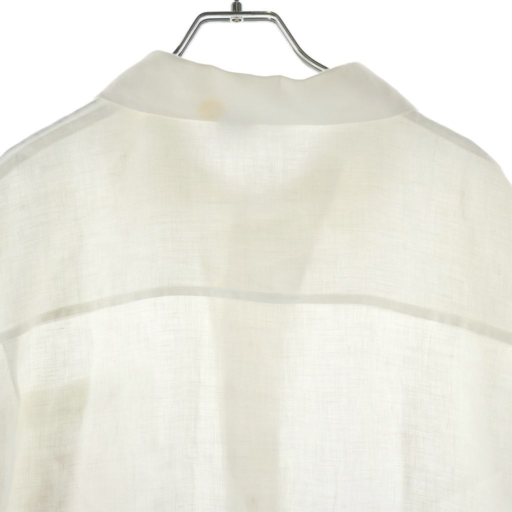 Loewe Anagram Pocket Shirt Linen Long Sleeve White — view 4