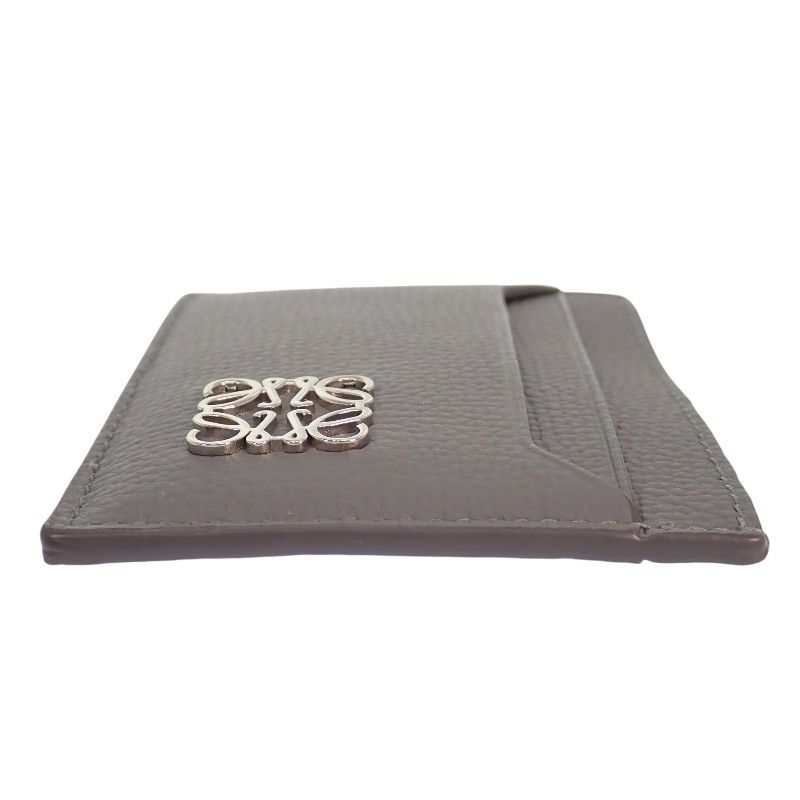 Loewe Anagram Plain Card Holder Case Calf Gray Silver — view 4