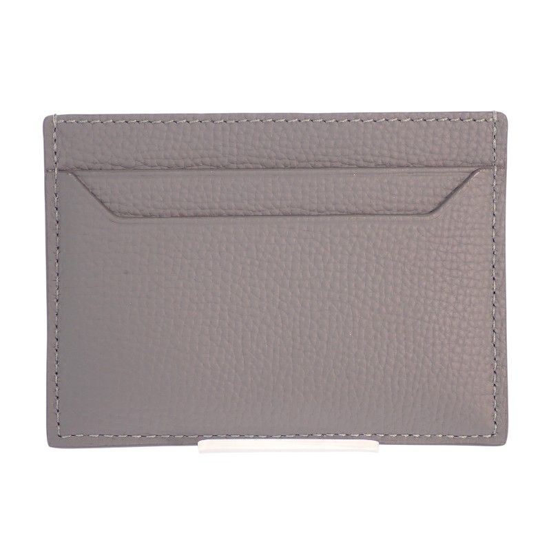 Loewe Anagram Plain Card Holder Case Calf Gray Silver — view 2
