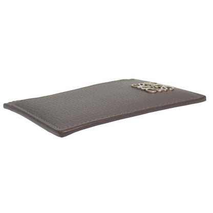 Loewe Anagram Plain Card Holder Case Calf Gray Silver — view 6