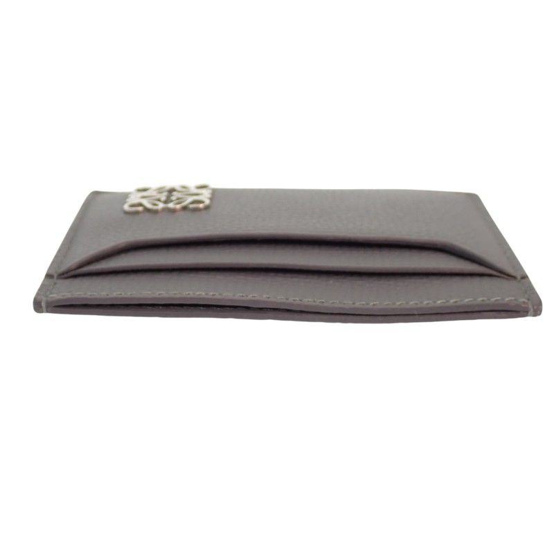 Loewe Anagram Plain Card Holder Case Calf Gray Silver — view 5