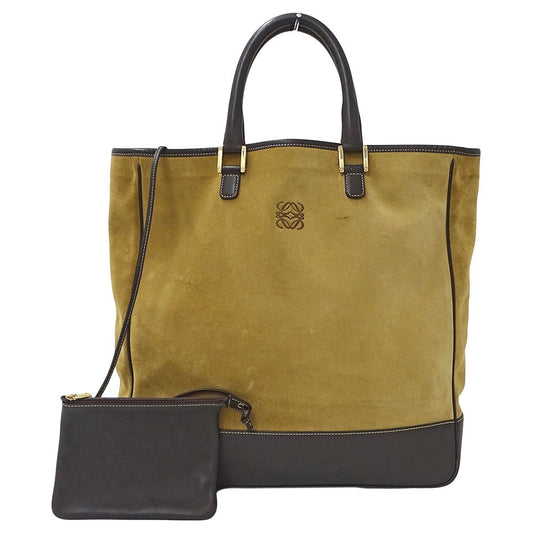 Loewe Tote Suede Beige Brown Large