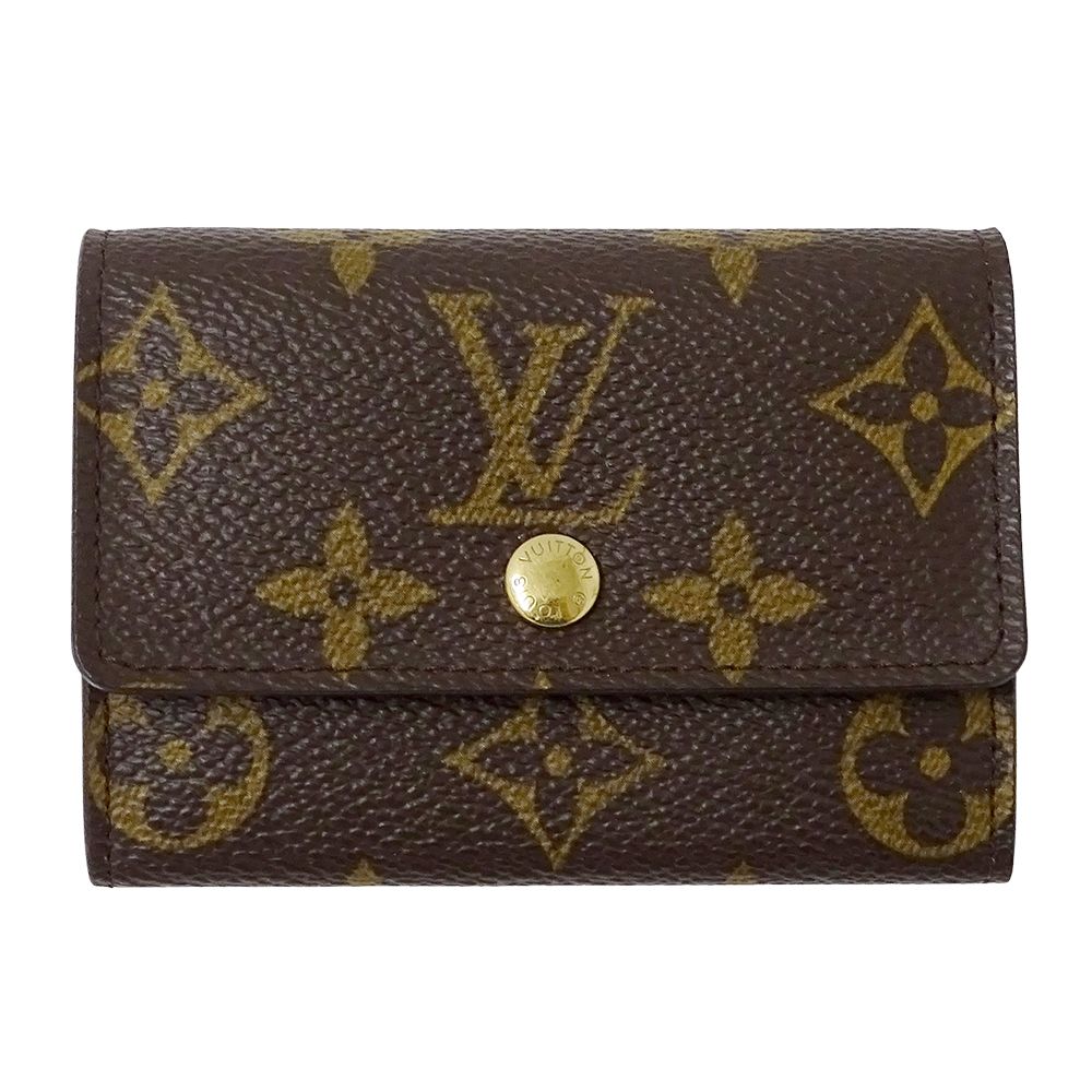 Louis Vuitton Wallet Monogram Coin Case Porte-Monnaie Plastic Brown Purse