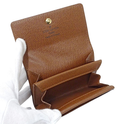 Louis Vuitton Wallet Monogram Coin Case Porte-Monnaie Plastic Brown Purse — view 4
