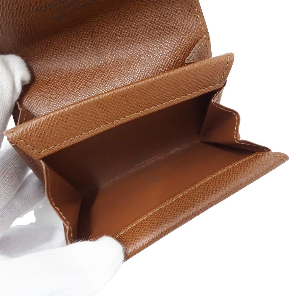 Louis Vuitton Wallet Monogram Coin Case Porte-Monnaie Plastic Brown Purse — view 6