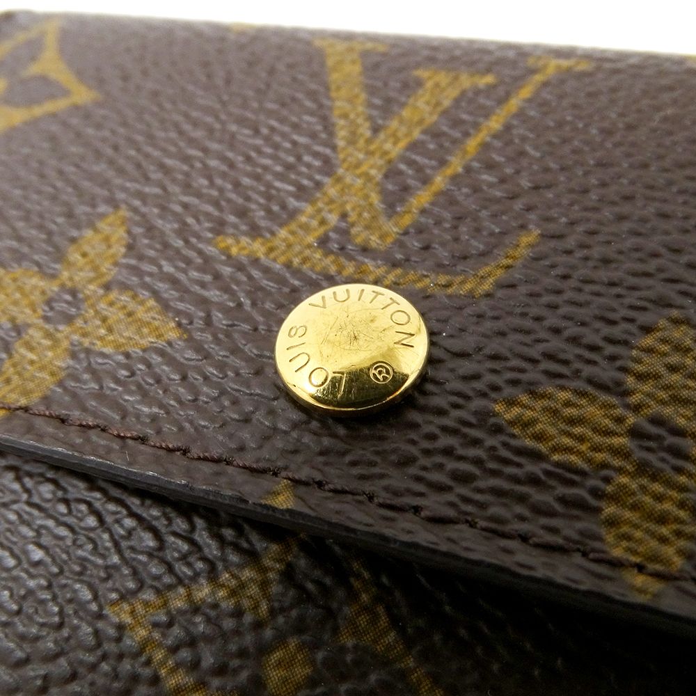 Louis Vuitton Wallet Monogram Coin Case Porte-Monnaie Plastic Brown Purse — view 9