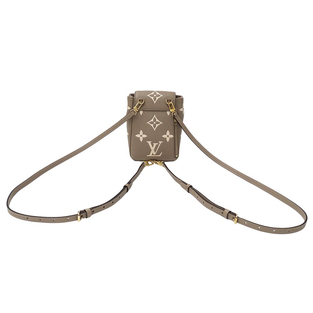 Louis Vuitton Bicolor Monogram Empreinte Tiny Backpack Tourterelle Cles Beige — view 3