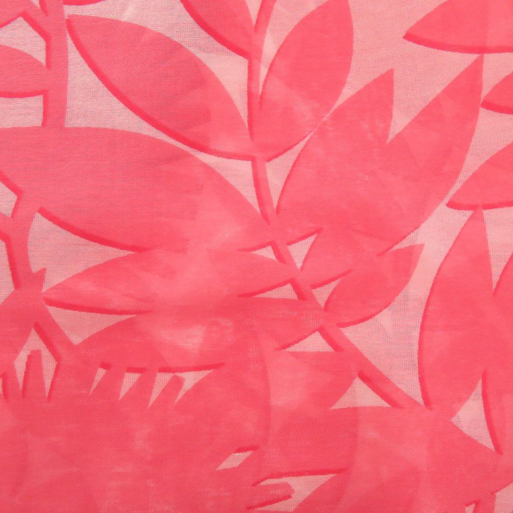 Louis Vuitton Pareo Tropical Flower Large Fringe Shawl Cotton Silk Rose Pink — view 5