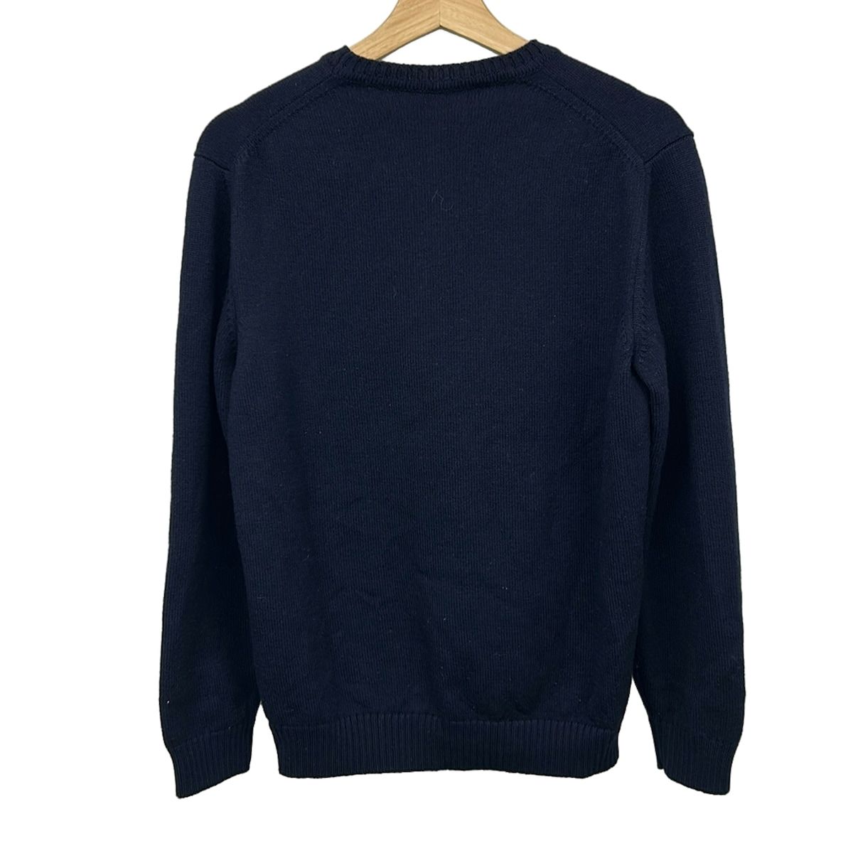 Fendi Long Sleeve Sweater 48 M Elephant Knit Dark Navy Beige Multi Crew — view 2