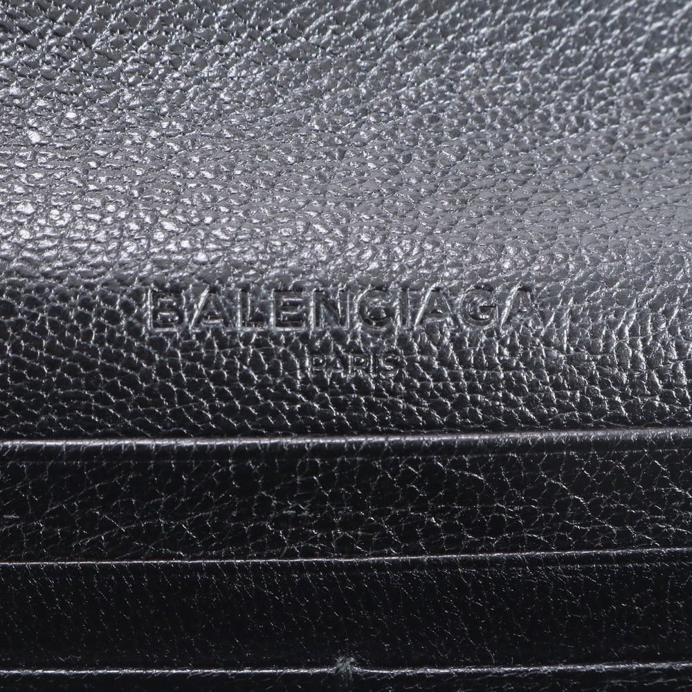 Balenciaga Classic Metallic Edge Money Wallet Leather Black — view 8