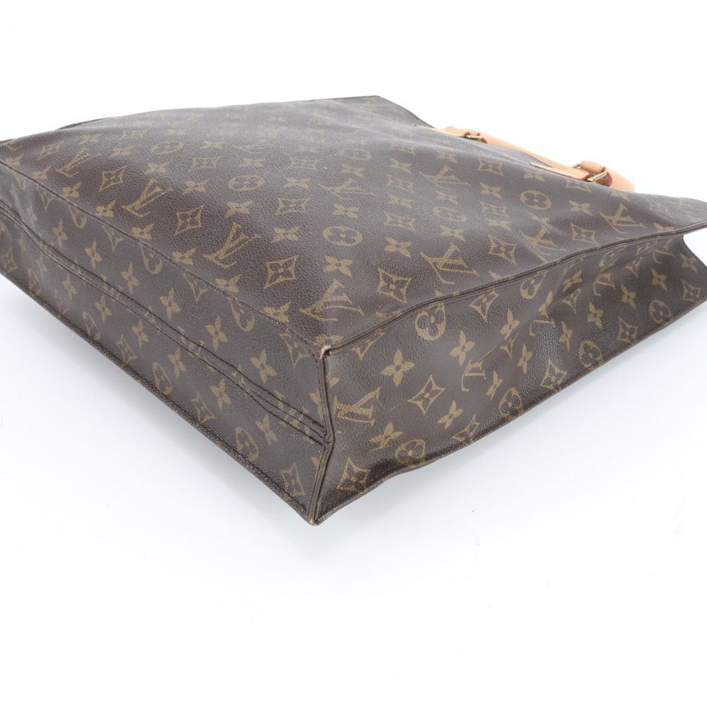 Louis Vuitton Monogram Sac Plat Leather Tote Shoulder Business Document — view 5