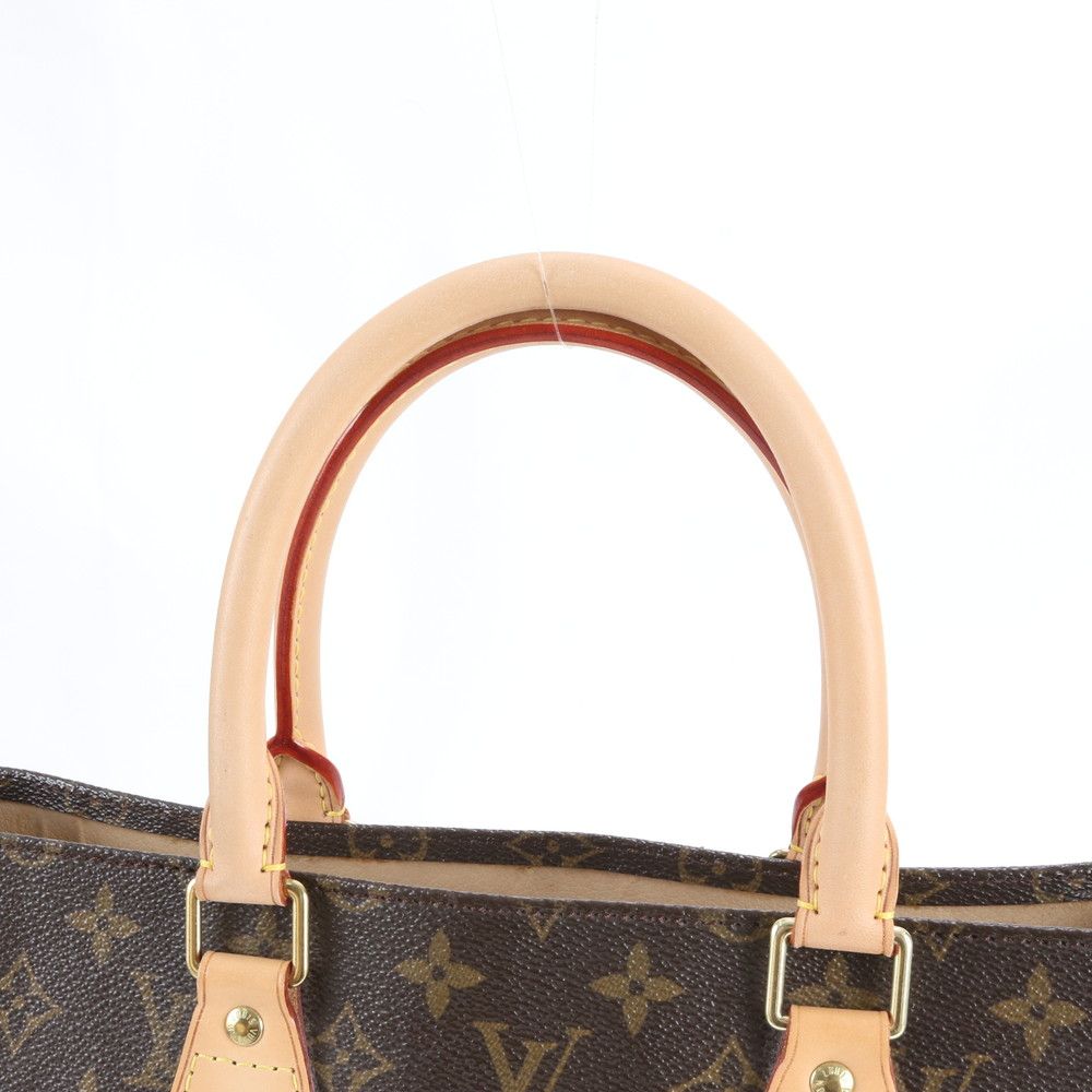 Louis Vuitton Monogram Sac Plat Leather Tote Shoulder Business Document — view 2