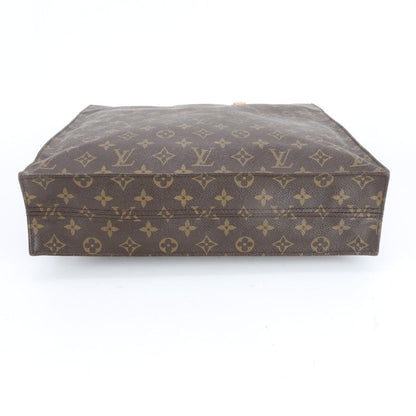 Louis Vuitton Monogram Sac Plat Leather Tote Shoulder Business Document — view 6