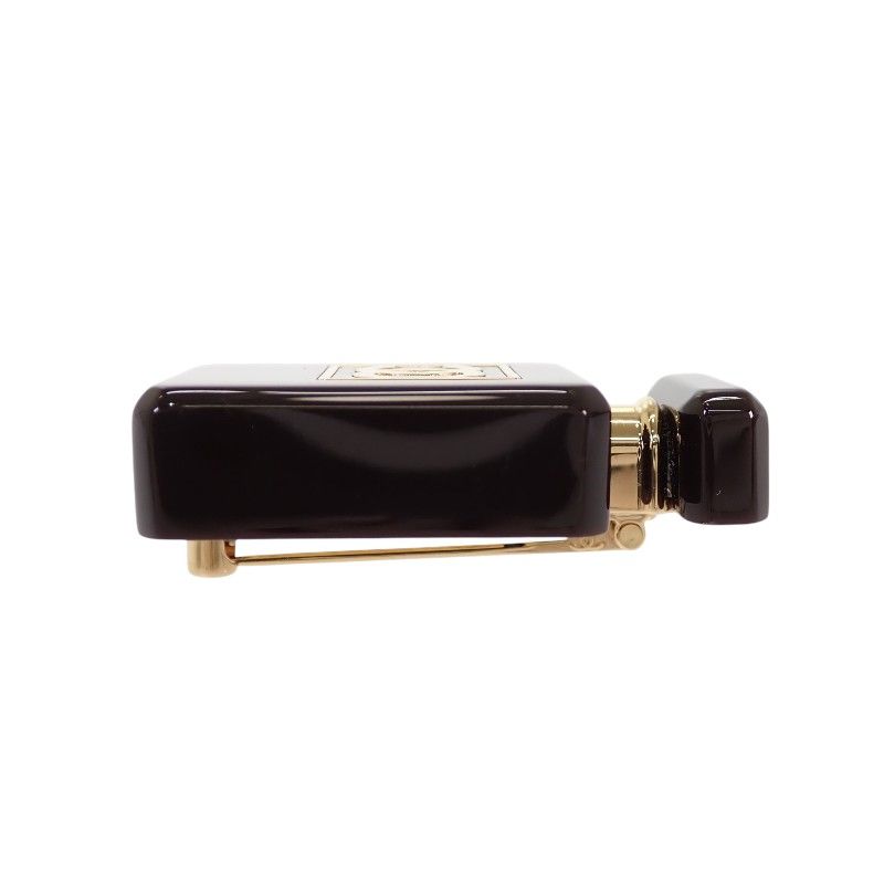 Chanel Perfume Bottle Brooch Metal Resin Black Gold CC Logo — view 6