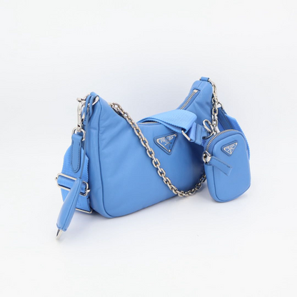 Bvlgari Blue Padded Nappa Leather Re Edition Shoulder Bag