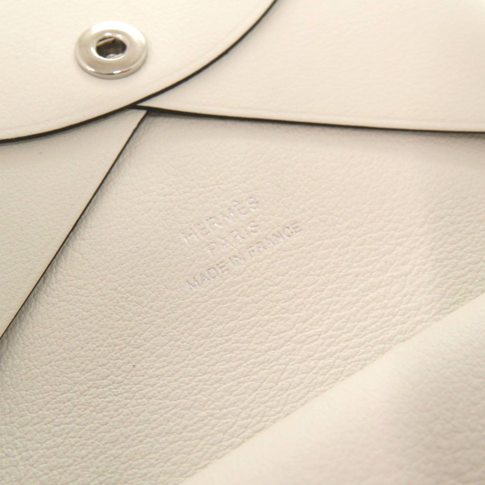 Hermes Calvi Duo Spring Horse Voswift Blanc Coin Case — view 7